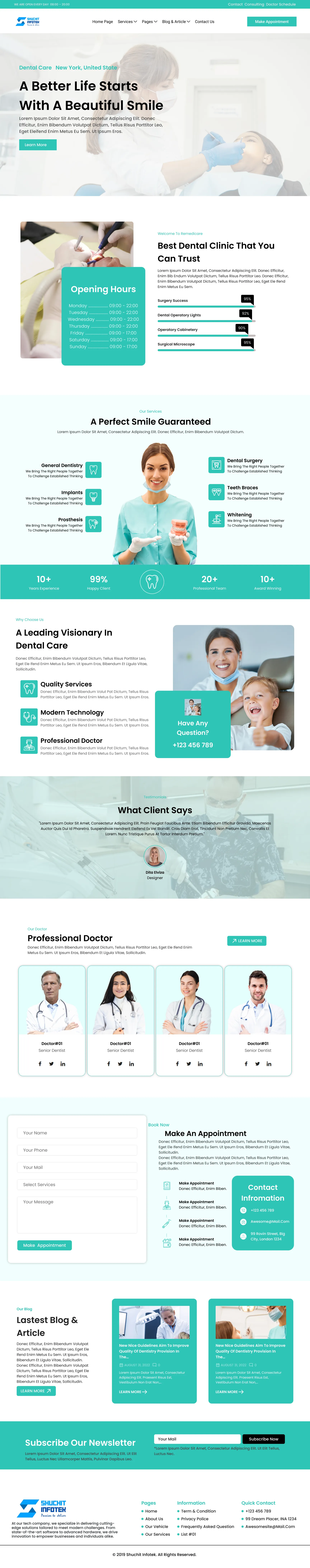 Dentist custom website design examples Delhi NCR